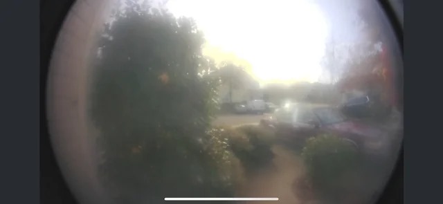 blurry door bell camera