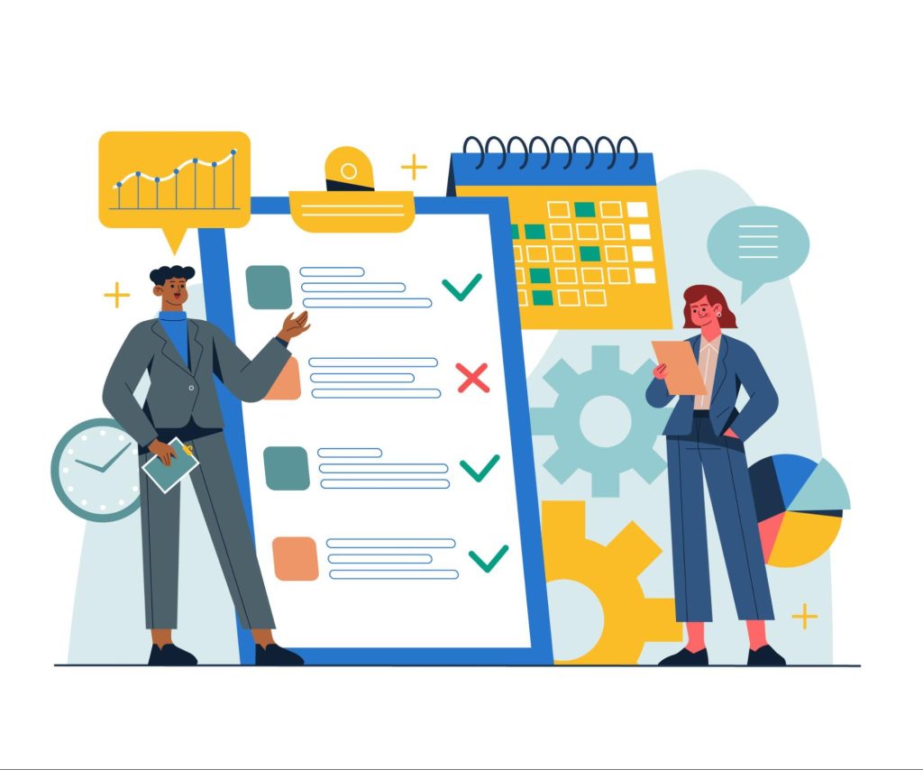 hand drawn business planning with task list