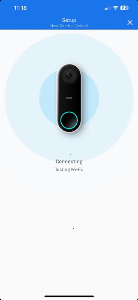 nest doorbell wifi setup