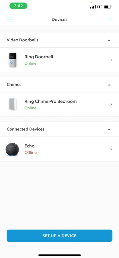 select devices from the main menu
