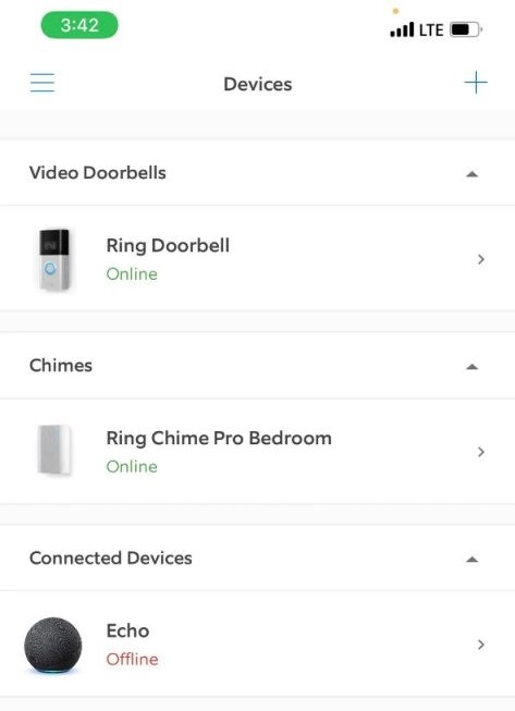 choose ring chime in the ring app