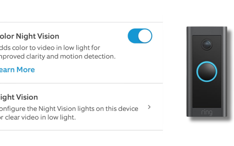 how to turn off infrared on ring camera and doorbell