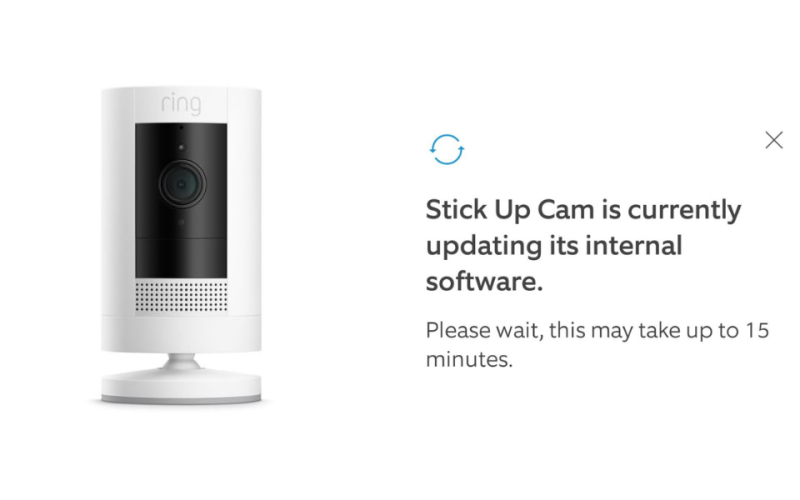 ring camera update taking forever