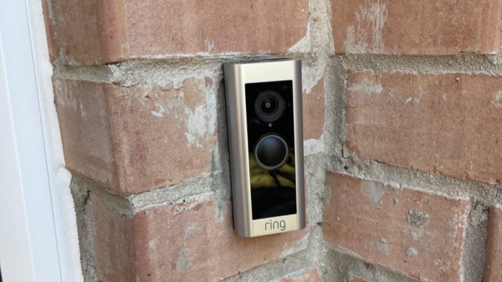 ring doorbell on the wall