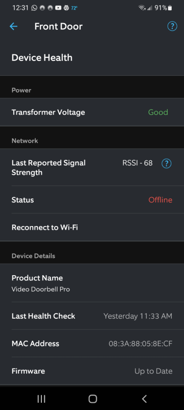 restore connectivity after exposure to rain