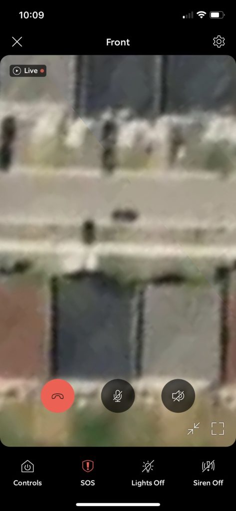 ring birds eye view blurry