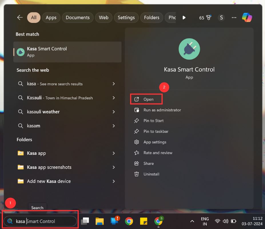 open kasa smart control