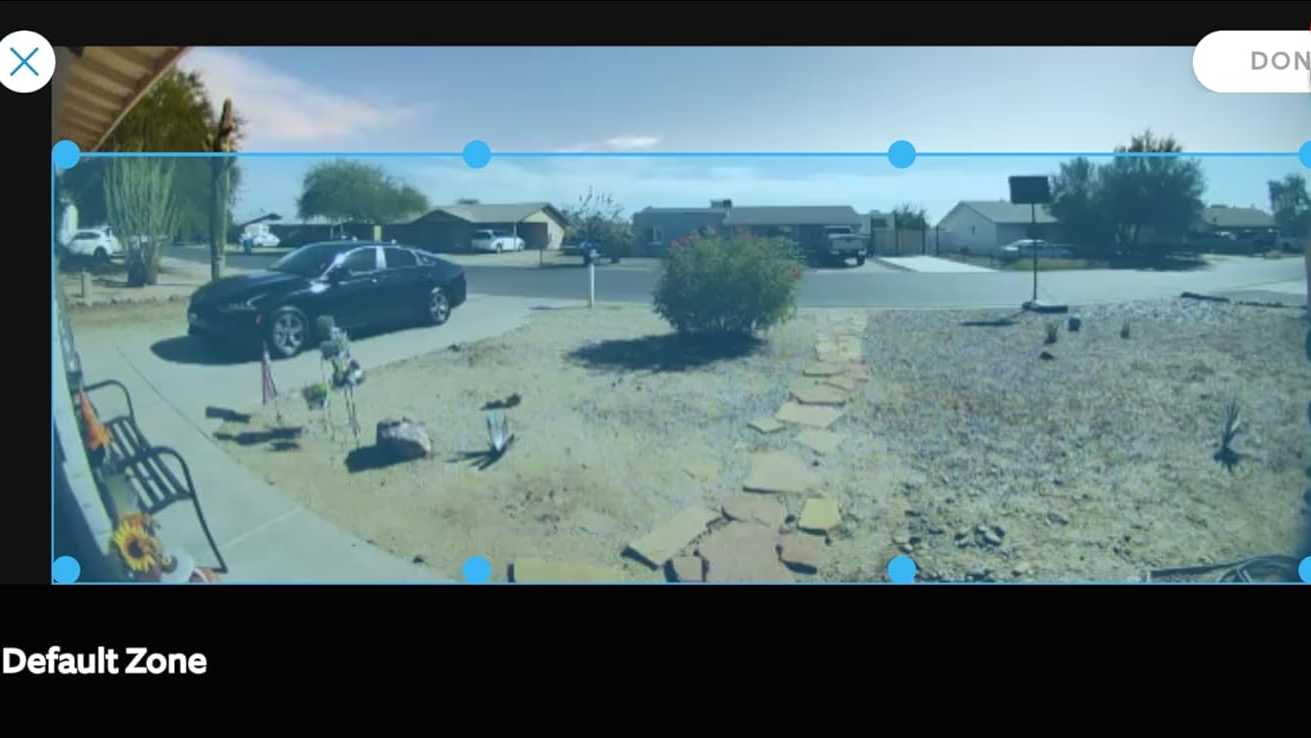 privacy zones feature of smart ring camera